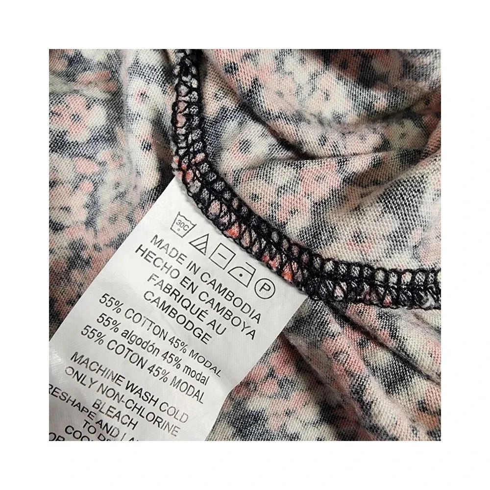 Michael Kors Womens Pink‎ Floral Off The Shoulder Long Sleeve Top Size M MK Logo